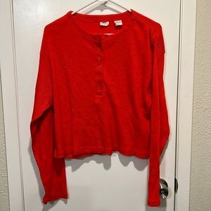 Womens Levi’s everyday Henley size Large orange red